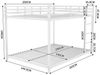 Flieks Etagenbett, Kinderbett Metallbett Doppelbett mit Lattenrost und Leiter 140x200cm Bild 4