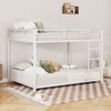 Flieks Etagenbett, Kinderbett Metallbett Doppelbett mit Lattenrost und Leiter 140x200cm Bild 3