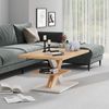 Couchtisch Arivo Weiß 90 x 60 cm mit Ablage Vicco Bild 3