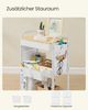 Songmics Rollwagen, Küchenwagen, 3 Metallgitterablagen, Servierwagen, 2 abnehmbare Hängebehälter, 2 Organizer, für Büro, Küche Wohnzimmer, Badezimmer, Bild 5