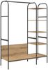 vidaXL Kleiderständer mit Regal Beige 120 x 44 x 160 cm Holzwerkstoff 868450 Bild 2