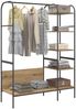 vidaXL Kleiderständer mit Regal Beige 120 x 44 x 160 cm Holzwerkstoff 868450 Bild 3