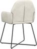 vidaXL Esszimmerstühle 4 pcs Samt (V) Creme 55 x 50 x 84 cm 3428379 Bild 4