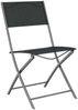 vidaXL Klappbare Gartenstühle 2 Stk. Schwarz Stahl und Textilene 318766 Bild 3