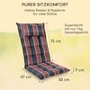 Sylt Polsterauflage Sesselauflage Kopfkissen Polyester 50 x 120 x 9 cm Schwarz / rot Bild 5