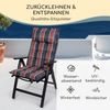 Sylt Polsterauflage Sesselauflage Kopfkissen Polyester 50 x 120 x 9 cm Schwarz / rot Bild 2