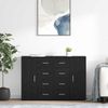 2 Stk. Sideboards, Kommoden Schwarz Eichen-Optik 59 x 39 x 80 cm j3713p Bild 2