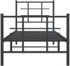 vidaXL Bettgestell mit Kopf- und Fußteil Metall Schwarz 75x190 cm 355569 Bild 5