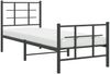 vidaXL Bettgestell mit Kopf- und Fußteil Metall Schwarz 75x190 cm 355569 Bild 4
