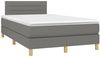 Boxspringbett mit Matratze & LED Stoff Dunkelgrau 120x200 cm, Härtegrad: H2 [3133782] Bild 3