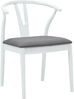vidaXL Esszimmerstuhl 2 pcs Weiß und Grau Massives Gummiholz 42020415 Bild 4