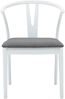 vidaXL Esszimmerstuhl 2 pcs Weiß und Grau Massives Gummiholz 42020415 Bild 5