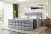 ALTDECOR Boxspringbett BERO-Z KING (mit Matratze und Lattenrost Topper Polsterbett mit Bettkasten Boxbett), H4 Multipocket, H3 Bonellfederung, Doppelbett Springboxbett Bild 1