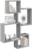 vidaXL Wandwürfelregale Wandhalterung Grau Sonoma 64 x 13,5 x 91,5 cm 8012129 Bild 2