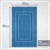 NatureMark 2er Pack Badvorleger Badematte | Premium Qualität | 100% Baumwolle | 50x80 cm | Duschvorleger Duschmatte Doppelpack | Farbe: Royal blau Bild 2