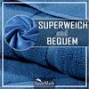 NatureMark 2er Pack Badvorleger Badematte | Premium Qualität | 100% Baumwolle | 50x80 cm | Duschvorleger Duschmatte Doppelpack | Farbe: Royal blau Bild 3
