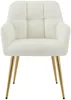 Vente-unique - PEGA Stuhl Stoff Weiß - B 62 cm x H 78 cm x L 58,5 cm Bild 3
