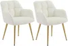 Vente-unique - PEGA Stuhl Stoff Weiß - B 62 cm x H 78 cm x L 58,5 cm Bild 2