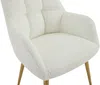 Vente-unique - PEGA Stuhl Stoff Weiß - B 62 cm x H 78 cm x L 58,5 cm Bild 5