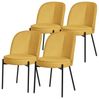 ML-DESIGN Polsterstuhl Esszimmerstühle mit Rückenlehne moderne Design Lounge Küchenstühle (4 St), Esstischstühle 4er Set Senf Küchenstuhl Stahl Polyester bis 120 kg Bild 4