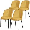 ML-DESIGN Polsterstuhl Esszimmerstühle mit Rückenlehne moderne Design Lounge Küchenstühle (4 St), Esstischstühle 4er Set Senf Küchenstuhl Stahl Polyester bis 120 kg Bild 5