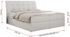 Boxspringbett Polsterbett mit Multipocket-Matratze und Topper - DIEGOS - 200x200cm - Weiß Kunstleder - H4 Bild 5