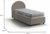 Dmora Einzelbett Parco, Bettkasten mit Kunstlederbezug, 100 % Made in Italy, seitliche Öffnung, inklusive Matratze 80 x 190 cm, Taupe Bild 3