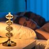 Tischlampe Kristall und Samt in Blau 10038915 Bild 5