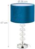 Tischlampe Kristall und Samt in Blau 10038915 Bild 4
