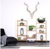 dibea Bambusregal mit 5 verstellbaren Ablageflächen Schuhschrank Badezimmerregal Wohnzimmerregal Standregal Badregal Bücherregal Küchenregal zu Regalwand kombinierbar 60 x 26 x 130 cm, naturfarben Bild 2