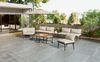 Merax Garten Loungesessel Set für 5-6 Personen, Gartenmöbel, Essgruppe für Terrasse Balkon Garten Innen und Außen, Gestell aus verzinktem Eisen, Essgruppe 6-teilig, Beige Bild 5