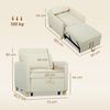 HOMCOM Schlafsofa Breiter Sitzfläche, Umwandelbarer Sessel mit Bettfunktion 1 Teile, 3-in-1 Sessel, verstellbare Rückenlehne, Mais-Samtoptik Bild 3