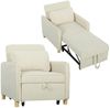 HOMCOM Schlafsofa Breiter Sitzfläche, Umwandelbarer Sessel mit Bettfunktion 1 Teile, 3-in-1 Sessel, verstellbare Rückenlehne, Mais-Samtoptik Bild 2