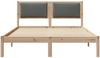 vidaXL Bettrahmen Dunkelgrau 140 x 200 cm Massives Kiefernholz 878115 Bild 5