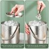 BlingBin Eiseimer Eiswürfelbehälter mit Deckel, Doppelwandig Eiskübel für Eiswürfel, Tragbar Eisbehälter mit Eisschaufel & Zangen für Bar Party Haus, 1,6L Bild 4