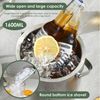 BlingBin Eiseimer Eiswürfelbehälter mit Deckel, Doppelwandig Eiskübel für Eiswürfel, Tragbar Eisbehälter mit Eisschaufel & Zangen für Bar Party Haus, 1,6L Bild 2