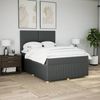 vidaXL Boxspringbett mit Matratze Dunkelgrau 160x200 cm Stoff 3292101 Bild 3