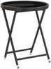 vidaXL 3-tlg. Bistro-Set mit Kissen Schwarz Poly Rattan und Glas 3278748 Bild 4