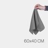 Premium Geschirrtuch 300g/m² - Microsensation - 60x40cm ( Anthrazit / 2er Pack ) Reinigungstücher Mikrofasertuch - super saugfähige Küchentücher Bild 2