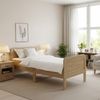 Komfortbett 100x200 Seniorenbett Höhenverstellbar Holzbett Eiche Einzelbett Hohes Bett Bettgestell Bild 2