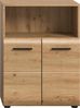 Standschrank breit (B/H/T: 60x80x30 cm) in Artisan Oak Nachbildung und Artisan Oak Nachbildung Bild 2