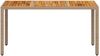 vidaXL Gartentisch Beige 150x90x75 cm Poly Rattan Akazienholz 368127 Bild 5