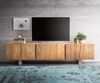 Lowboard Live-Edge 220 cm Akazie Natur massiv 6 Türen Bild 2