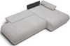 Selsey 'Armone' Ecksofa mit Schlaffunktion, Chenille, Ottomane rechts, Hellgrau Bild 4