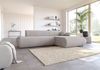 Selsey 'Armone' Ecksofa mit Schlaffunktion, Chenille, Ottomane rechts, Hellgrau Bild 3