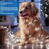 Clanmacy LED-Lichterkette LED Eisregen Outdoor Eisregen Lichtervorhang 10M 200LEDs Kaltweiß, Weihnachten Bild 3