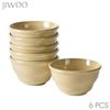 JIWOO Schüssel 6er Ø11,7cm, Müslischale Eisschale FrühstückSchale Dessertschale, Keramik, (Schaleset, 6-tlg), Bowl, Hochwertiges Schalen Braun Schale Mikrowellenofen Spülmaschine Bild 4