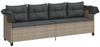 vidaXL Sonnenliege mit Dach und Kissen Hellgrau Poly Rattan 368340 Bild 4