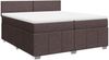 vidaXL Boxspringbett mit Matratze Dunkelbraun 200x200 cm Stoff 3287171 Bild 2