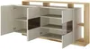 Vente-unique - IDESIA Sideboard Holz, PlatteGlas BeigeBeige - B 43,6 cm x H 92,8 cm x L 200 cm Bild 5